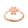 Cute Cartoon Cat's Paw Crystal Engagement Design Hot Sale Rings For Women Pink Zircon Cubic Elegant Rings Female Wedding Jewelry
