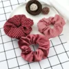 3Pcs/Lot Korean Printing Large Hair Bands For Women Girl Elastic Hair Ring Fashion Scrunchies Dating Party Headdress Accessories