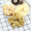 3Pcs/Lot Korean Printing Large Hair Bands For Women Girl Elastic Hair Ring Fashion Scrunchies Dating Party Headdress Accessories