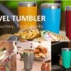 20oz Travel Mug Yetys Ice Cup Tumbler 304 Stainless Steel Double Wall Vacuum Insulated Coffee Mug Flask Water Bottle for Outdoor