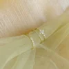 Vintage French Style Fashion Crystal Adjustable Ring for Women 2022 New Original Design Korean Ring Girl Jewelry Accessories