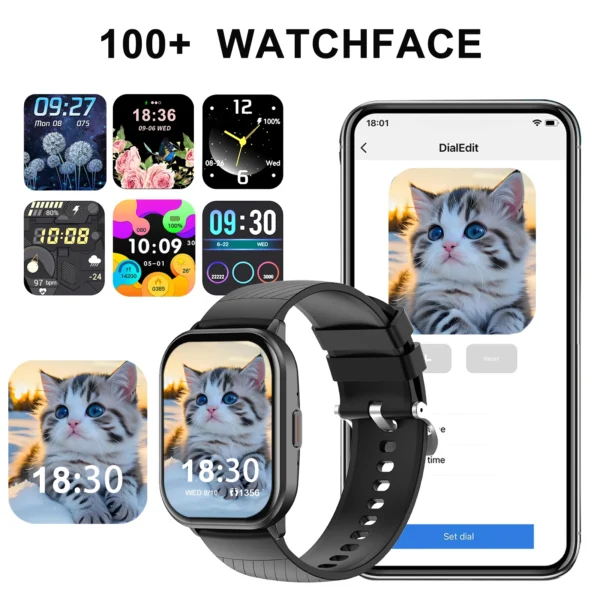 Smart Watch for fitness tracking, sleep monitoring and long battery life, Wireless Calling, Compatible With Android & For Iphone