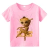 Cappuccina Ballerina Girl T Shirts Italian Brainrot  Short Sleeve Kids Cotton Tee Tops Trulimero Trulichina Cat Toddler Clothes (Copy)