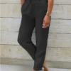 Cotton Linen Summer Pants for Women High Waist Elastic Casual Trousers Streetwear Solid Female Clothes 2024 Loose Pencil Pants