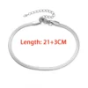 Teamer Snake Chain Anklet 3MM Stainless Steel Adjustable Chain Anklet Gifts for Women Girls Beach Jewelry Accessories Wholesale