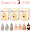 For Labubu 2 Heartbeat Macaron Enamel The Monsters Face Blind Box Pvc Figurine Tabletop Ornament Kawaii Doll Kid Birthday Gift