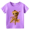 Cappuccina Ballerina Girl T Shirts Italian Brainrot  Short Sleeve Kids Cotton Tee Tops Trulimero Trulichina Cat Toddler Clothes (Copy)