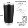 20oz Travel Mug Yetys Ice Cup Tumbler 304 Stainless Steel Double Wall Vacuum Insulated Coffee Mug Flask Water Bottle for Outdoor