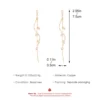Korean Fashion Luxury Long Tassel Earrings For Women Ins Rotating Twisted Zircon Dangle Earings Gold Color Jewelry Gift KDE208