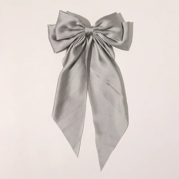 Women Girl Large Bow Hairpin Korean Headbands for Women Big Bowknot Barrettes Wedding Solid Color Ponytail Clip Hair Accessories