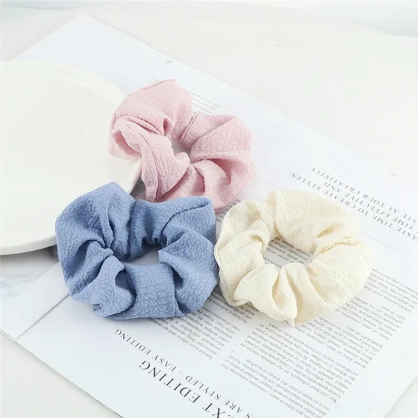 3Pcs/Lot Korean Printing Large Hair Bands For Women Girl Elastic Hair Ring Fashion Scrunchies Dating Party Headdress Accessories