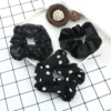 3Pcs/Lot Korean Printing Large Hair Bands For Women Girl Elastic Hair Ring Fashion Scrunchies Dating Party Headdress Accessories
