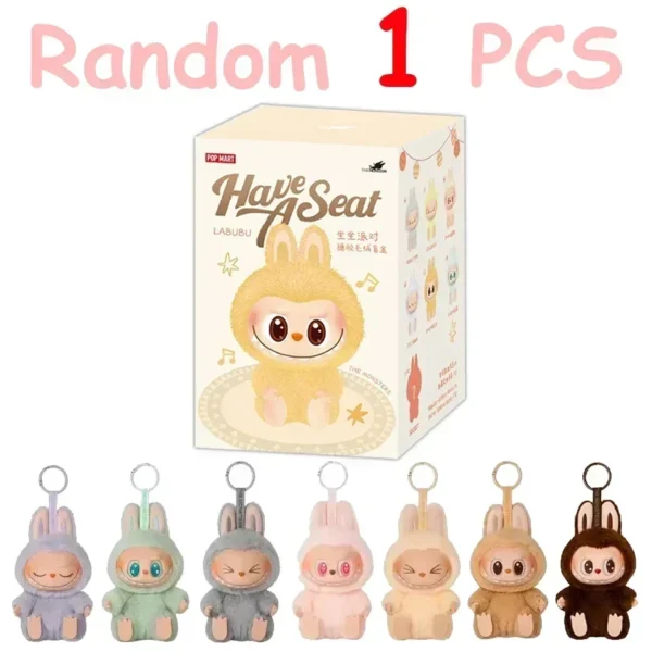 For Labubu 2 Heartbeat Macaron Enamel The Monsters Face Blind Box Pvc Figurine Tabletop Ornament Kawaii Doll Kid Birthday Gift