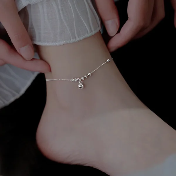 925 Sterling Silver Anklet Dazzling Chain Clear CZ Geometric Elegant For Woman Girl Fashion Jewelry Gift Dropship Wholesale