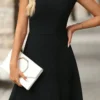 Women's dress, spring and summer new style, European and American dress, waist cinched A-line skirt for women