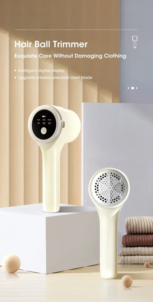 Lint Remover for Clothing Portable Electric Fuzz Pellet Remover LED Display Rechargeable Fabric Shaver Fluff Remover Winter