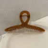 13cm Large Hair Clip For Thick Hair Claws Crab Girls Curly Transparent Coffee Hairpin Clamps Women Korean Ponytail Accessories