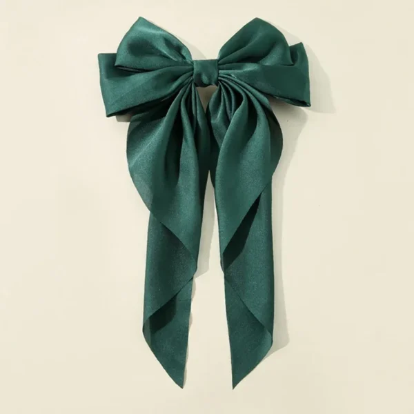 Women Girl Large Bow Hairpin Korean Headbands for Women Big Bowknot Barrettes Wedding Solid Color Ponytail Clip Hair Accessories
