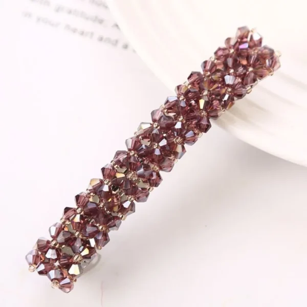 New Korean Sweet Color Crystal Hair Rhinestone Barrettes Hair Beads Hair Clips for Women Spring Headwear Accessories