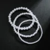 3pcs/set White Simulated Pearl Anklets Sets For Women Rice Beads Foot Chain Ankle Bracelet Elastic Rope Summer Beach Accessories