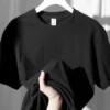 Korean Shoulder Length White T-shirt Women Summer Pure Cotton Top Short Sleeved Summer Top Loose Casual Bottom Shirt Clothing