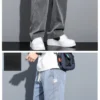 Summer Soft Lyocell Fabric Men's Jeans Thin Loose Straight Pants Drawstring Elastic Waist Korea Casual Trousers Plus Size
