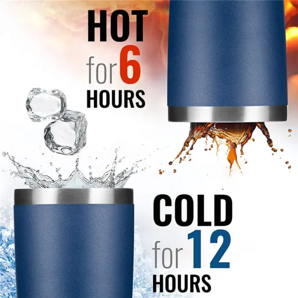 20oz Travel Mug Yetys Ice Cup Tumbler 304 Stainless Steel Double Wall Vacuum Insulated Coffee Mug Flask Water Bottle for Outdoor