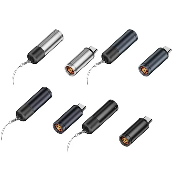 Aluminum Alloy Mini Blowing Cigarette Lighter No Charging, No Gas TYPE-C Plug Portable OTG Output Low Consumption Lighter
