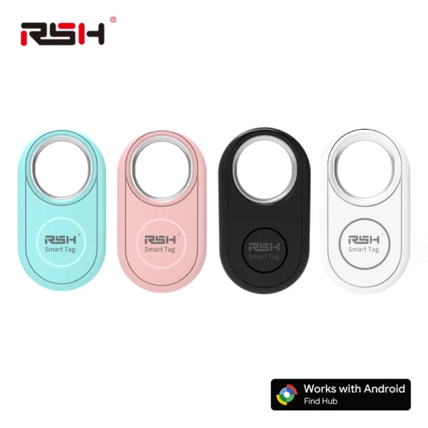 RSH 4PCS GPS Tracker for Samsung Global Finder Work with Android Google's Find Hub Anti-loss Alerts Smart Tag Sound Fast Locator