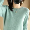 2025 Women Sweater Spring Autumn Long Sleeve O-neck Pullovers Warm Bottoming Shirts Korean Fashion Sweater Knitwear Soft Jumpers
