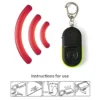 Wireless 10m Anti-Lost Alarm Key Finder Locator Keychain Whistle Sound With LED Light Mini Anti Lost Key Finder