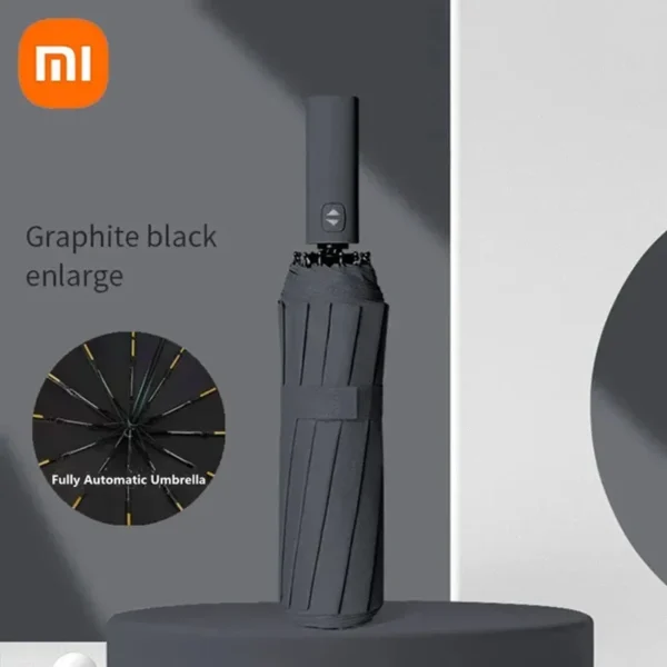 Xiaomi Automatic Umbrella 24 Bone Solid Color Automatic Umbrella Light Collapsible Large Size Outdoor Sunshade UV Protection