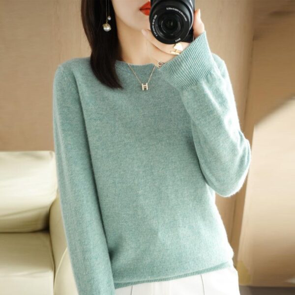 2025 Women Sweater Spring Autumn Long Sleeve O-neck Pullovers Warm Bottoming Shirts Korean Fashion Sweater Knitwear Soft Jumpers