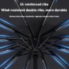 Xiaomi Automatic Umbrella 24 Bone Solid Color Automatic Umbrella Light Collapsible Large Size Outdoor Sunshade UV Protection