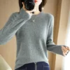 2025 Women Sweater Spring Autumn Long Sleeve O-neck Pullovers Warm Bottoming Shirts Korean Fashion Sweater Knitwear Soft Jumpers
