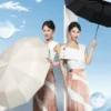 Xiaomi Automatic Umbrella 24 Bone Solid Color Automatic Umbrella Light Collapsible Large Size Outdoor Sunshade UV Protection