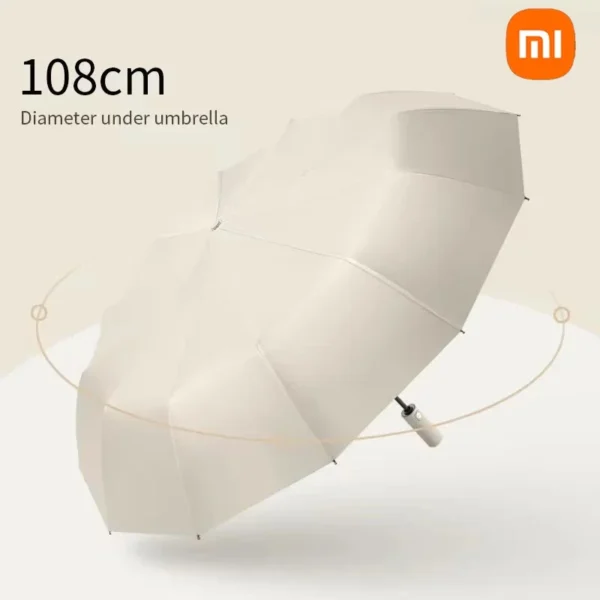 Xiaomi Automatic Umbrella 24 Bone Solid Color Automatic Umbrella Light Collapsible Large Size Outdoor Sunshade UV Protection