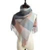 Sweater Tops Warm Tassel Luxury Brand Women Plaid Scarf Warm Shawl Wrap Korean Style Scarf Autumn Winter Shawl Scarf