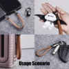 240W Fast Charger Cable Phone Charms Leather Keychain Portable Travel Type-C to C Charger for iPhone 16/15 Xiaomi 13