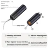Aluminum Alloy Mini Blowing Cigarette Lighter No Charging, No Gas TYPE-C Plug Portable OTG Output Low Consumption Lighter