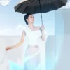Xiaomi Automatic Umbrella 24 Bone Solid Color Automatic Umbrella Light Collapsible Large Size Outdoor Sunshade UV Protection