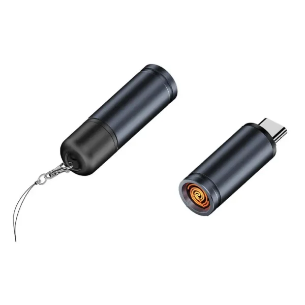 Aluminum Alloy Mini Blowing Cigarette Lighter No Charging, No Gas TYPE-C Plug Portable OTG Output Low Consumption Lighter