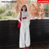 Black long sleeved T-shirt Women Autumn Winter 2025 New 100% Cotton Korean Cherry Print T-shirt Loose Y2k Top Female clothing