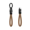 240W Fast Charger Cable Phone Charms Leather Keychain Portable Travel Type-C to C Charger for iPhone 16/15 Xiaomi 13