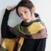 Sweater Tops Warm Tassel Luxury Brand Women Plaid Scarf Warm Shawl Wrap Korean Style Scarf Autumn Winter Shawl Scarf