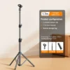 Microphone Boom Tripod Stand 1.7 2.1M Mic Tripod Bracket 66CM Crossbar Arms With Clip And Phone Holder For Iphone Samsung Xiaomi