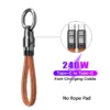 240W Mobile Fast Charging Cable Type-C to USB-C Keychain Anti Loss Hanging Rope 48V5A Short Line Laptop Tablet Charging Cable