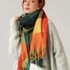 Sweater Tops Warm Tassel Luxury Brand Women Plaid Scarf Warm Shawl Wrap Korean Style Scarf Autumn Winter Shawl Scarf