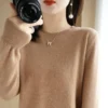 2025 Women Sweater Spring Autumn Long Sleeve O-neck Pullovers Warm Bottoming Shirts Korean Fashion Sweater Knitwear Soft Jumpers