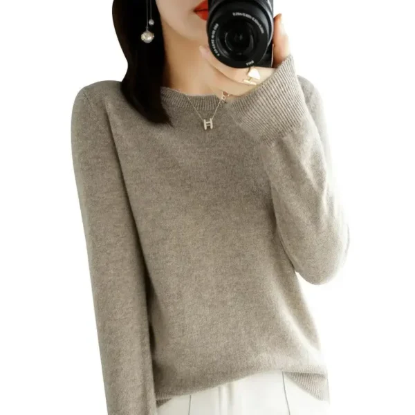2025 Women Sweater Spring Autumn Long Sleeve O-neck Pullovers Warm Bottoming Shirts Korean Fashion Sweater Knitwear Soft Jumpers